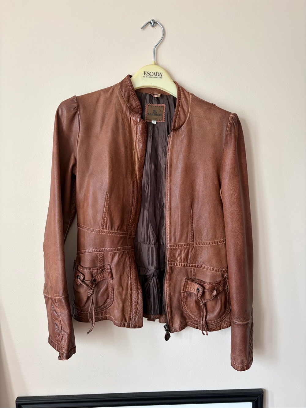 Gil Santucci made in Italie 🇮🇹 Leather Jacket in Brown